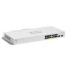 Cisco (CBS220-16P-2G-EU) Business 220 Series - Switch - smart - 16 x 10/100/1000 (PoE+) + 2 x Gigabit SFP (uplink) - rack-mountable - PoE+ (130 W)