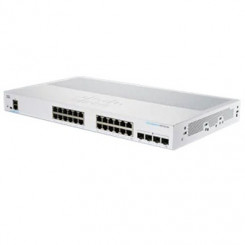 Cisco 250 CBS250-24PP-4G 28 Ports Manageable Ethernet Switch - 2 Layer Supported - Modular - 4 SFP Slots - 100 W PoE Budget - Optical Fiber, Twisted Pair - PoE Ports - Lifetime Limited Warranty