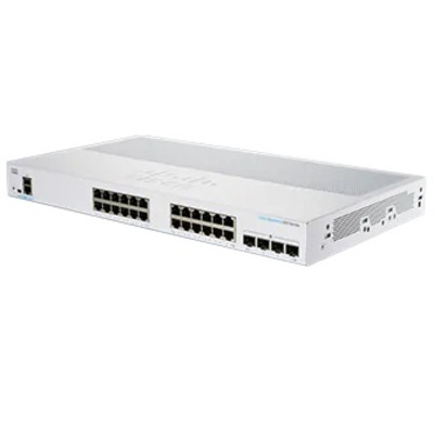 Cisco 250 CBS250-24P-4G 28 Ports Manageable Ethernet Switch - 2 Layer Supported - Modular - 4 SFP Slots - 195 W PoE Budget - Optical Fiber, Twisted Pair - PoE Ports - Lifetime Limited Warranty