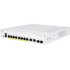Cisco 250 CBS250-8P-E-2G 10 Ports Manageable Ethernet Switch - 2 Layer Supported - Modular - 2 SFP Slots - 67 W PoE Budget - Optical Fiber, Twisted Pair - PoE Ports - Lifetime Limited Warranty