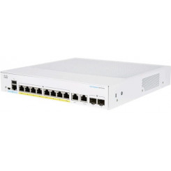 Cisco 250 CBS250-8P-E-2G 10 Ports Manageable Ethernet Switch - 2 Layer Supported - Modular - 2 SFP Slots - 67 W PoE Budget - Optical Fiber, Twisted Pair - PoE Ports - Lifetime Limited Warranty