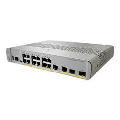 Cisco Catalyst 3560CX-12PC-S - Switch - Managed - 12 x 10/100/1000 (PoE+) + 2 x combo Gigabit SFP - desktop, rack-mountable, DIN rail mountable, wall-mountable - PoE+