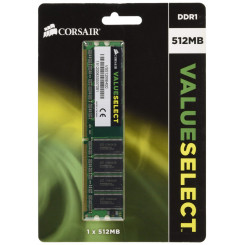 Corsair 512 MB DDR RAM Memory (VS512MB400) - 512 MB - DDR DIMM - 184-PIN - 400 MHz / PC3200 - CL2.5 - unbuffered - non-ECC