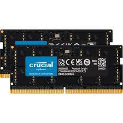 Crucial - DDR5 - kit - 32 GB: 2 x 16 GB - SO-DIMM 262-pin - 5600 MHz / PC5-44800 - CL46 - 1.1 V - non-ECC