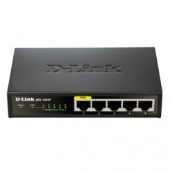 D-Link DES 1005P - Switch - unmanaged - 4 x 10/100 + 1 x 10/100 (PoE) - desktop - PoE