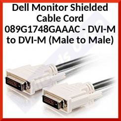 Dell Monitor Shielded Cable Cord 089G1748GAAAC - DVI-M to DVI-M (Male to Male)