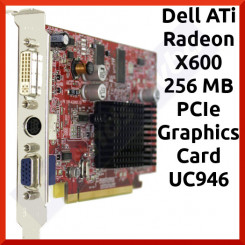 Dell ATi Radeon X600 256 MB PCIe Graphics Card UC946 - 102A3340600 - DVI-VGA-TV Video - in Perfect Working condition - Refurbished