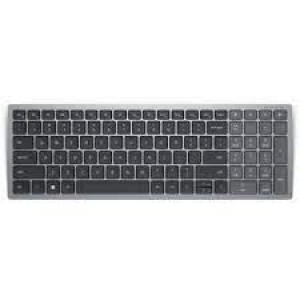 Dell KB740 - Keyboard - compact, multi device - wireless - 2.4 GHz, Bluetooth 5.0 - AZERTY - Belgium - titan grey - with 3 years Next Business Day Advanced Exchange Service