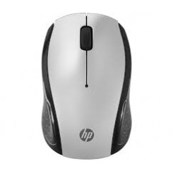 HP 200 Mouse - Radio Frequency - USB - Optical - 3 Button(s) - Pike Silver - Wireless - 1000 dpi - Scroll Wheel - Symmetrical