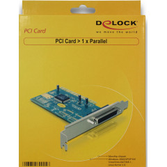 Delock External Parallel Port PCI Card 89015 - 1 x DB25F External Parallel port + 1 X internal Port with Cable Connector - IEEE 1284 Compliant SPP, ECP, EPP