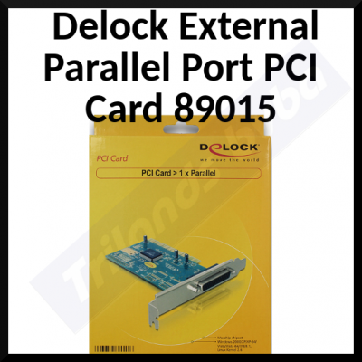 Delock External Parallel Port PCI Card 89015 - 1 x DB25F External Parallel port + 1 X internal Port with Cable Connector - IEEE 1284 Compliant SPP, ECP, EPP