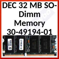 DEC 32 MB SO-Dimm Memory 30-49194-01 - 32 MB - PC66 - SODIMM - 66 MHz - Refurbished