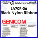 Genicom LA70R-06 Black Nylon Printer Ribbon for Decwriter LA70, Citizen HSP25, HSP45, HSP550, HSQ45, MQP45, MSP15, MSP25, MSP55, MSP320, DMP240, Nixdroff ND48, ND64, ND92