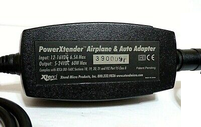 DEC HiNote PowerXtender Airplane & Auto Adapter - Input 12-16VDC - 6.5A - Output 5-24VDC 50X Max