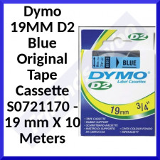 Dymo (S0721170) 19MM D2 Blue Original Tape Cassette 61913 - 19 mm X 10 Meters