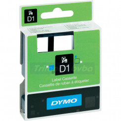 Dymo D1 Black on White Flrxible Nylon Tape S0718040 - 12 mm X 5,5 Meters