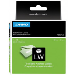DYMO 1983173 Self-adhesive White Paper Address Labels - 28 mm x 89 mm - (1 roll x 130 Labels)
