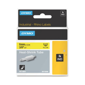 Dymo S0718290 DYMO ID1 HEAT SHRINK 18054 9mmx1,5m black-yellow