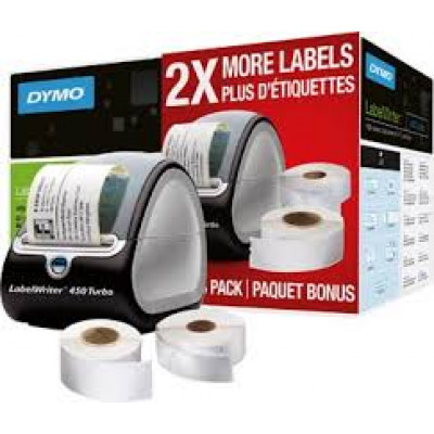 Dymo LabelWriter 450 Promo Pack ( 1 X Dymo 450 Turbo Printer S0838820 + 2 Dymo Thermal Label Packs) - S01969977