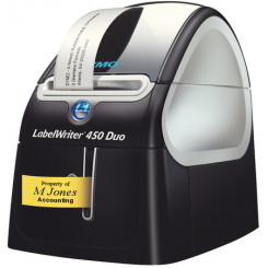 Dymo LabelWriter 450 Duo Black & White Direct Thermal Label Printer S0838920 - 600 x 300 dpi - up to 71 labels/min - USB