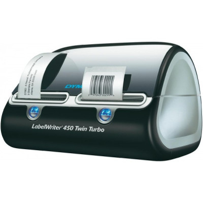 Dymo LabelWriter 450 Twin Turbo Black & White Direct Thermal Label Printer S0838870 - Roll (6.2 cm) - 600 x 300 dpi - up to 71 labels/min - capacity: 2 rolls - USB