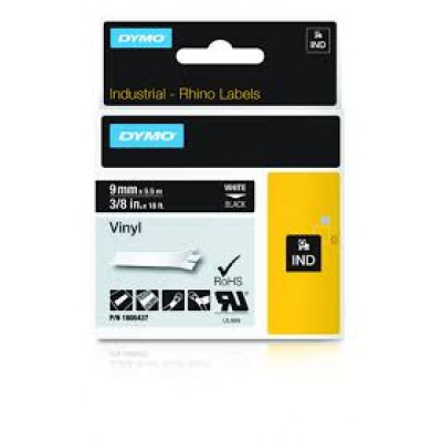DYMO Rhino Coloured Vinyl - Vinyl tape - black on yellow - Roll (2.54 cm x 5.5 m) 1 roll(s) - for Rhino 6000, 6000 Hard Case Kit
