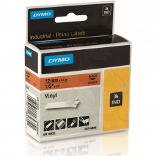 DYMO - Self-adhesive vinyl - black on orange - Roll (1.2 cm x 5.5 m) 1 roll(s) - for Rhino 4200, 6000, 6000 Hard Case Kit