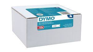 DYMO D1 Standard - Polyester - self-adhesive - black on white - 7 x 19 mm 1 roll(s) label cartridge (pack of 10) - for LabelMANAGER 350, 360, 400, 420, 450, 500, Wireless PnP
