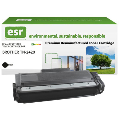 ESR Toner cartridge compatible with Brother TN-2420BK black remanufactured 3.000 pages 