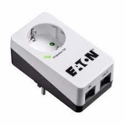 Eaton Protection Box 1 Tel@ DIN - Surge protector - AC 220-250 V - 4000 Watt - output connectors: 1 - white