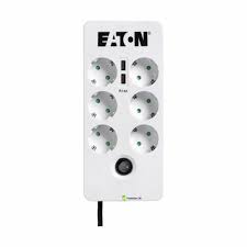 Eaton Protection Box 6 USB DIN - Surge protector - AC 220-250 V - 2500 Watt - output connectors: 6 - white
