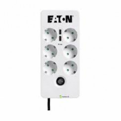 Eaton Protection Box 6 USB DIN - Surge protector - AC 220-250 V - 2500 Watt - output connectors: 6 - white