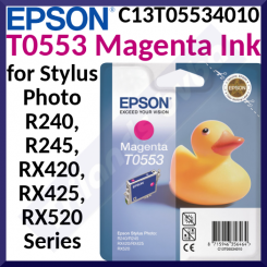 Epson T0553 Magenta Original Ink Cartrfidge C13T05534010 (8 Ml) - Outlet Sale - Original Sealed Product - No Retail Box