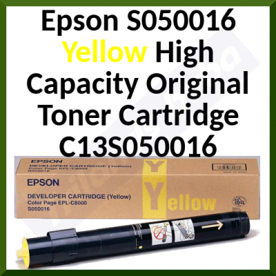 Epson S050016 YELLOW High Capacity Original Toner Cartridge C13S050016 - 6.000 Pages