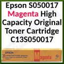 Epson S050017 MAGENTA High Capacity Original Toner Cartridge C13S050017 (6.000 Pages)
