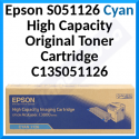 Epson S051126 Cyan High Capacity Original Toner Cartridge C13S051126 (9000 Pages)