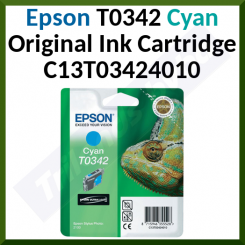 Epson T0342 CYAN ORIGINAL Ink Cartridge (17 Ml)