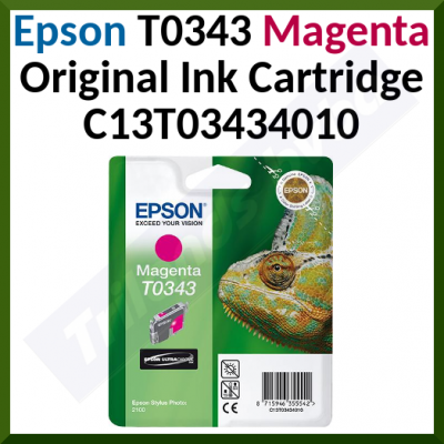 Epson T0343 MAGENTA ORIGINAL Ink Cartridge (17 Ml)