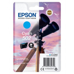 Epson 502 Original CYAN Ink Cartridge C13T02V24010 (3.3 ml) for Epson Expression Home XP-5100, XP-5105