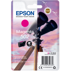 Epson 502 Original MAGENTA Ink Cartridge C13T02V34010 (3.3 ml) for Epson Expression Home XP-5100, XP-5105