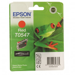 Epson T0547 Red Ink Cartridge (13 ML) - Original Epson pack for Sylus Photo R800, R1800