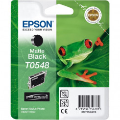 Epson T0548 Black Matte Ink Cartridge (13 ML) - Original Epson pack for Sylus Photo R800, R1800