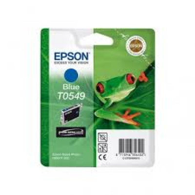 Epson T0549 Blue Ink Cartridge (13 ML) - Original Epson pack for Sylus Photo R800, R1800