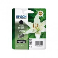 Epson T0591 Photo Black Ink Cartridge (13 Ml.) - Original Epson pack for Stylus Photo R2400