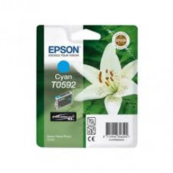 Epson T0592 Cyan Ink Cartridge (13 Ml.) - Original Epson pack for Stylus Photo R2400