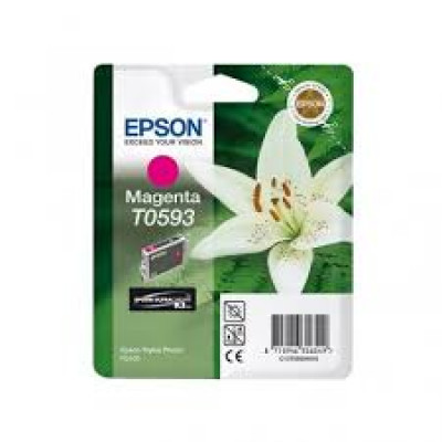 Epson T0593 Magenta Ink Cartridge (13 Ml.) - Original Epson pack for Stylus Photo R2400