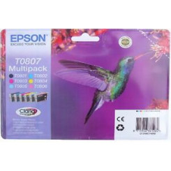 Epson T0807 Easy Mail Packaging - 6-pack - black, yellow, cyan, magenta, light magenta, light cyan - original - box - ink cartridge - for Stylus Photo P50, PX650, PX660, PX700, PX710, PX720, PX730, PX800, PX810, PX820, PX830