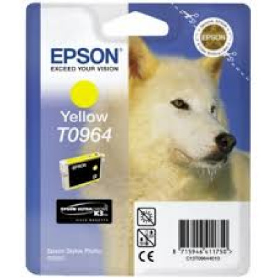 Epson T0964 (C13T09644010) Yellow Ink Cartridge (11.4 Ml) - Original Epson Pack for Stylus Photo R2880