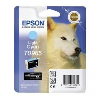 Epson T0965 (C13T09654010) Light Cyan Ink Cartridge (11.4 Ml) - Original Epson Pack for Stylus Photo R2880