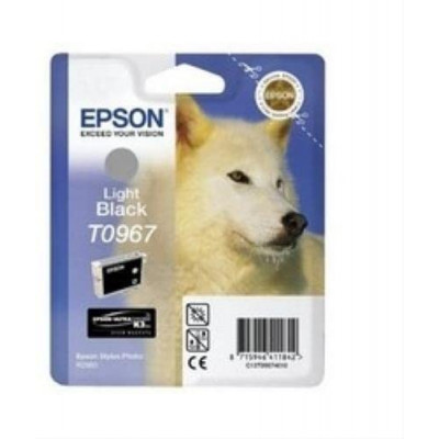 Epson T0967 (C13T09674010) Light Black Ink Cartridge (11.4 Ml) - Original Epson Pack for Stylus Photo R2880
